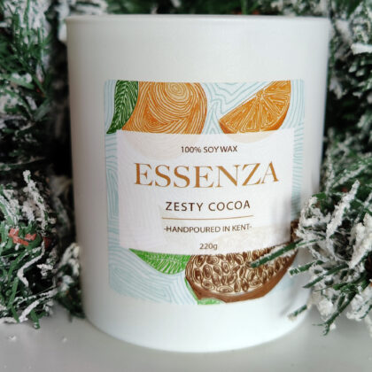 Christmas candle. So wax handmade. Orange and chocolate