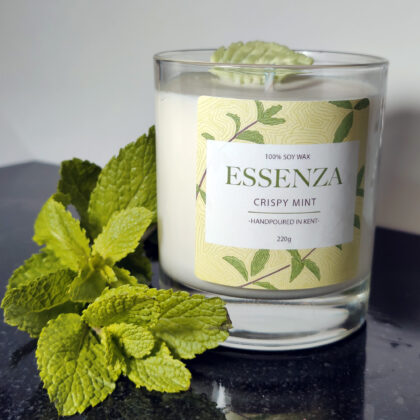 Crispy mint. Handmade soy wax candle