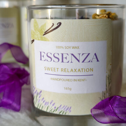 Chamomile, vanilla and lavender handmade soy wax candles